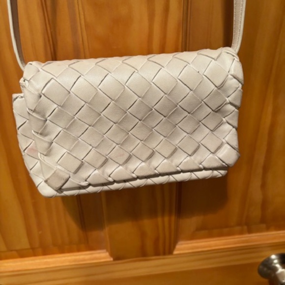 Bottega Veneta Mini Intrecciato Leather Crossbody Flap Bag - Picture 1 of 7